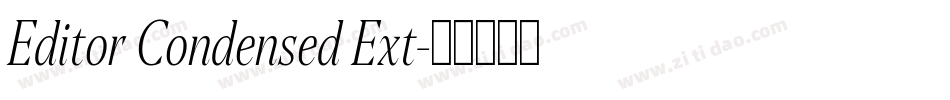 Editor Condensed Ext字体转换